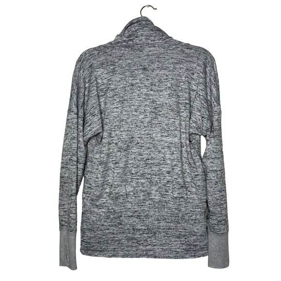 Athleta Batwing And Robin Cowl Neck Sweater Size Medium Marled Gray Sz M - Picture 4 of 8